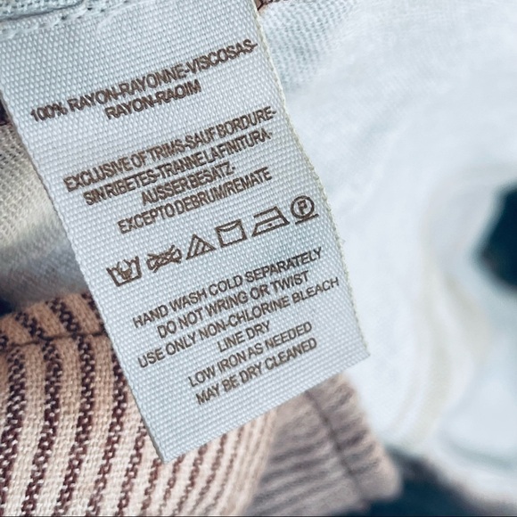 FREE PEOPLE On The Road Striped Oxford Tee Tunic Cranberry V-neck blouse - Picture 5 of 12